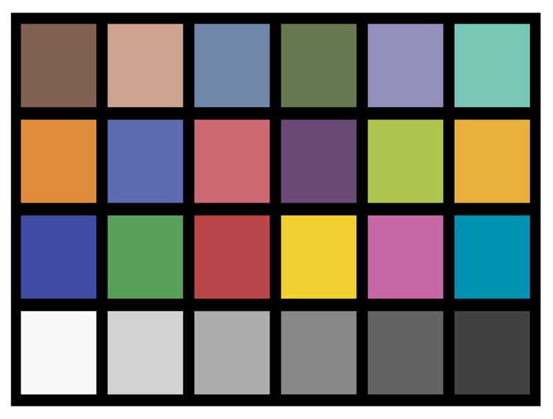 macbeth color checker values